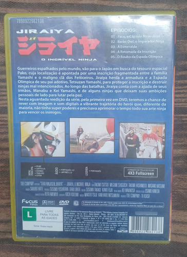 Dvd: Jiraiya O Incrível Ninja - Vol. 01 (original) (Usado)