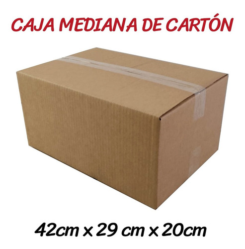 Imagen 3 de 4 de Caja Cartón Empaque Mediana Reciclado Paquete Con 50