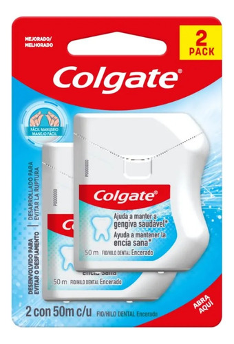 Hilo Dental Colgate Sabor Original 50 M -  Pack 2x50