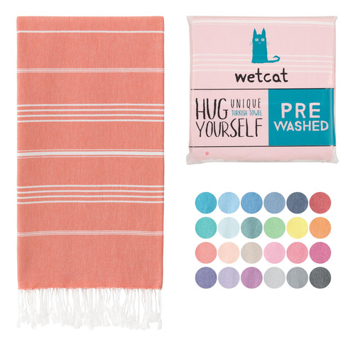 Wetcat Turkish Beach Towel (37 X 70) - Prewashed Pe
