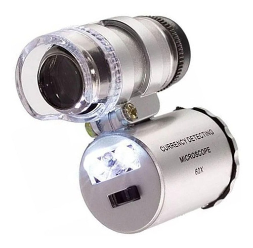 Mini Microscopio Portátil De Bolsillo, Lupa De Mano 60x L Uv