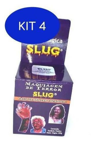 Kit 4 Massa Moldavel Slug 200 Gr Maquiagem De Terror Efeitos