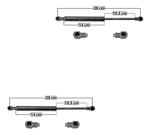 (2) Amortiguadores De Cajuela Volkswagen Bora 05/08 Spart