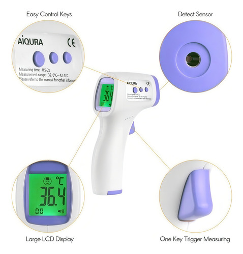 Termómetro Infrarrojo Digital Temperatura Medico Corporal Co