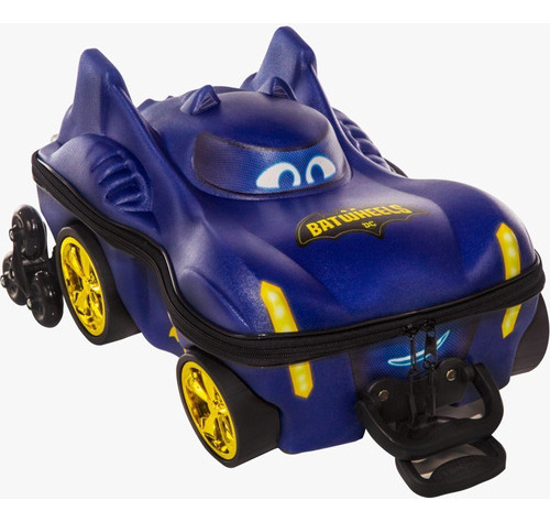 Mochila Escolar Infantil Com Rodas 3d Maxtoy Batwheels G Cor Azul-escuro