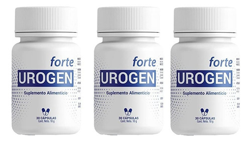 3 Pack Urogen Forte Prostastitis 30 Capsulas 3 Pack Sabor Natural
