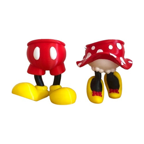 Maceta Mickey Y Minnite 13 Cm -pack X 2-