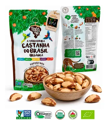 Castanha Do Pará 500g Orgânica Premium Inteira Sem Sal