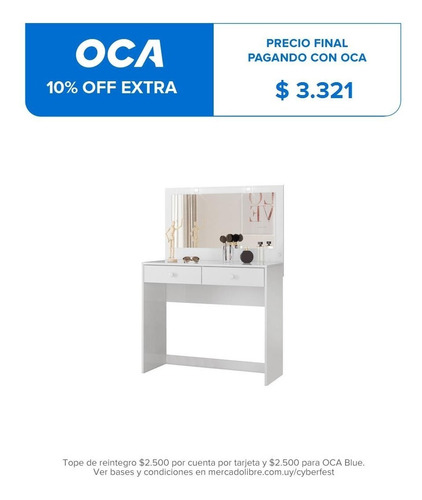 Cómoda Con Espejo Tocador Camerino - Escritorio Dormitorios