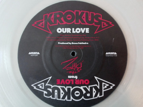 Vinilo Single 12  Krokus - Our Love ( Vinilo Transparente )