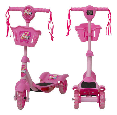 Patinete 3 Anos Barbie Com Regulagem De Altura 20kg