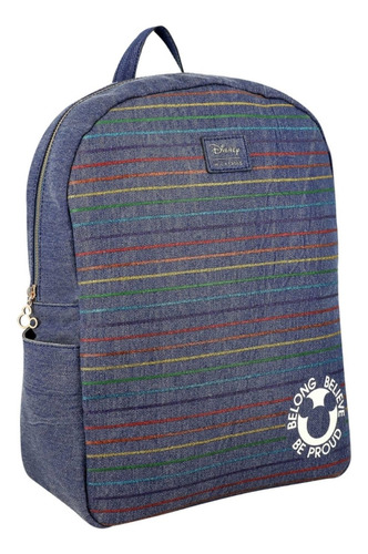 Mochila W Capsule Disney Mickey Hbpeperomiacw Para Mujer Color Azul Diseño de la tela Lisa
