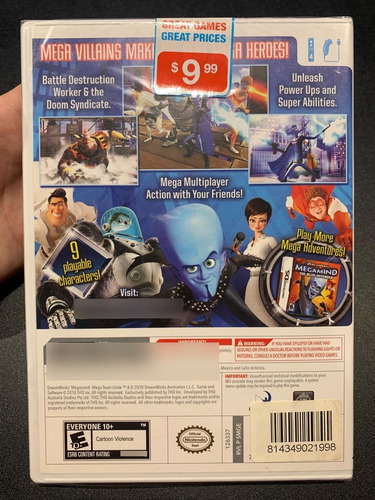 Megamind: Mega Team Unite Nintendo Wii Nuevo (Usado)