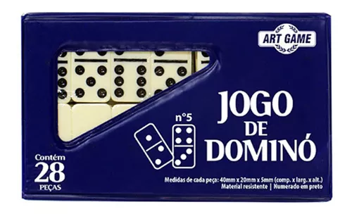 Jogo De Dominó Profissional 28 Peças Compostas em Resina e Polipropileno 9  Cores Estojo Metal - Dominoes - Jogo de Dominó, Dama e Xadrez - Magazine  Luiza