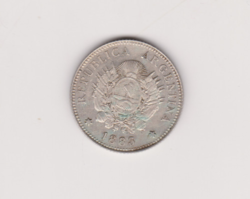 Moneda Argentina 20 Centavos Año 1883 Plata Muy Bueno +