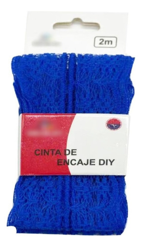 Tela De Encaje De 2mts En Color Azul Oscuro