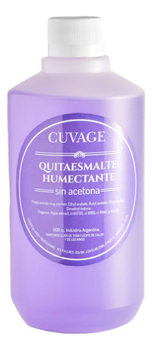 Cuvage Quitaesmaltes Humectante X 500cc