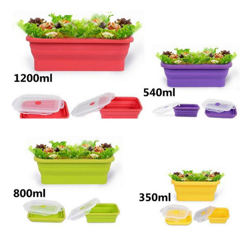 Cuenco Plegable De Silicona Rojo 900 Ml