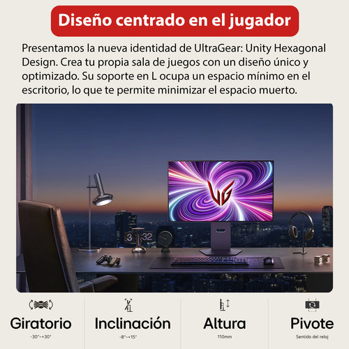 Monitor gaming UltraGear LG OLED de modo dual de 32" Pantalla 4K UHD, 0,03 ms (GtG), DisplayHDR True Black 400