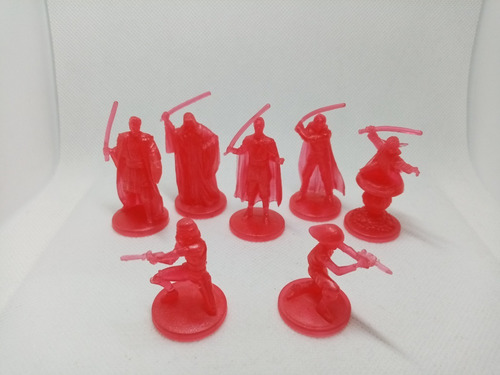 Star Wars Lote De 7 Figuras De Holograma Rojas