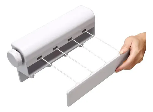 Tendedero Cuerda Perchero Retractil Automatico Ropa 4 Linea