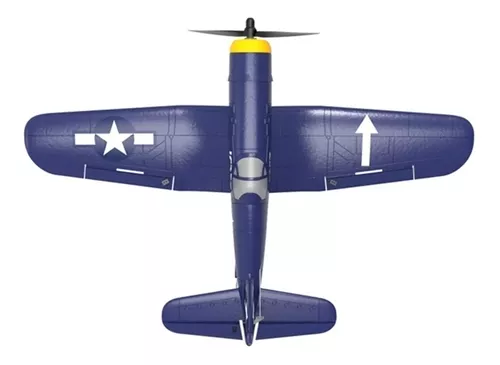 Avião de Controle Remoto com Tecla Acrobática para Crianças e Adultos,  LEAMBE F4U Corsair, Azul - Blumenau