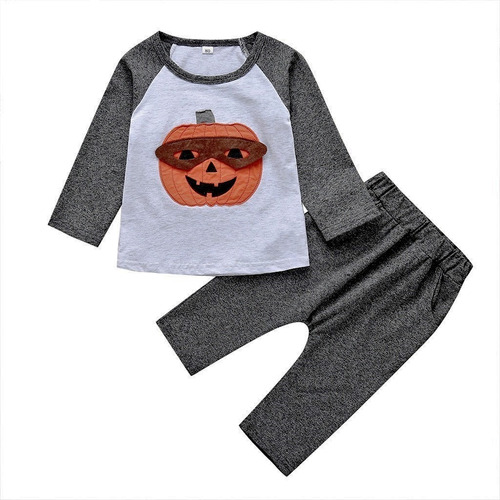 Conjunto Disfraz Para Bebe Niño De Calabaza Halloween