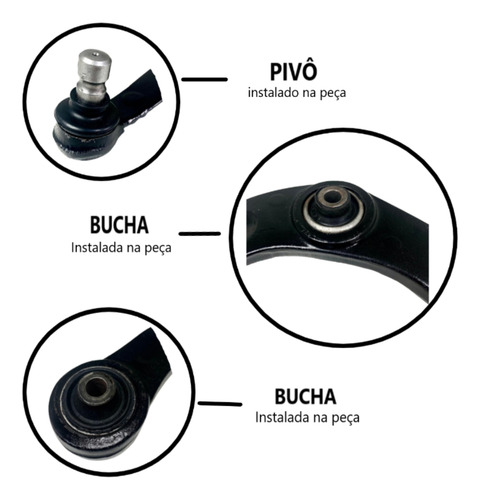 Par Bandeja Balança Com Pivô Peugeot 206 Todos 1999 A 2010