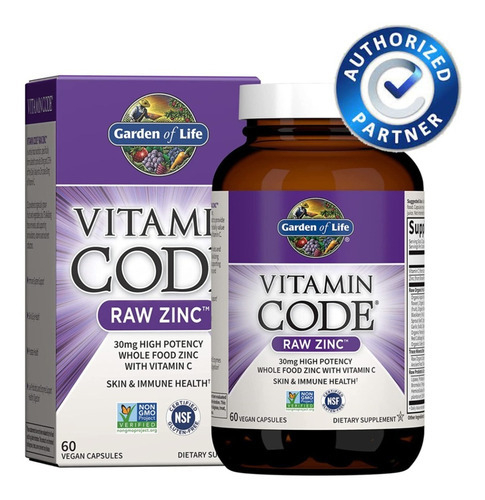 Garden Of Life Code Vitaminas Zinc 30 Mg 60caps Ptr Sabor Sin Sabor