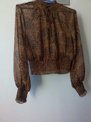 Blusa Manga Larga Animalprint M Estreno 