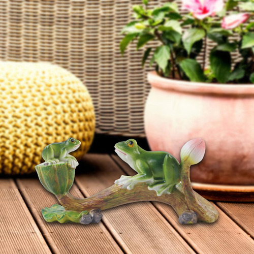 Estatua De Rana Para Jardín, Microdecoración