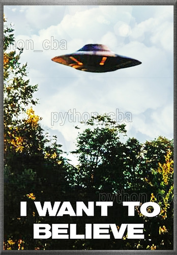 Cuadro X Files - I Want To Believe - Año 2008 