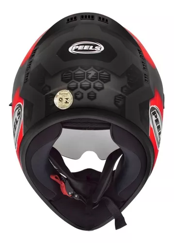 Capacete Peels Icon Dash Chumbo Fosco com Vermelho - BJ COMERCIO