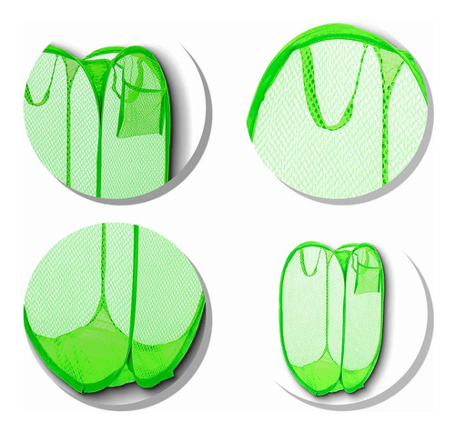 Cesto Organizador Verde Multiuso Guarda Brinquedo Roupa Suja