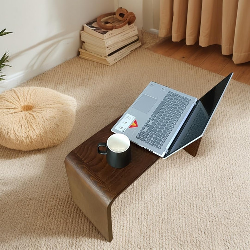 Mesa Auxiliar C-shaped En Madera De Nogal (set De 2)