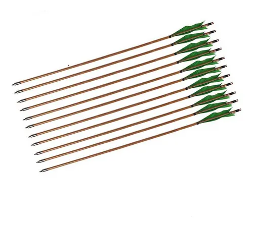 Pg1archery Flechas De Bambú Con Tiro Con Arco, 32 Pulgadas.