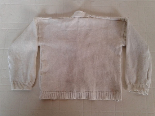 Sweter Bebe 12 Meses Blanco Manga Larga Impecable