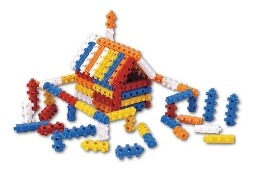 Bloco De Montar Pinos 180 Peças + Livro Pj Masks Colorir