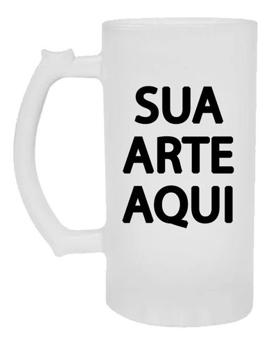 Caneca Chopp Cerveja Vidro Personalizada Com Foto Frase Logo