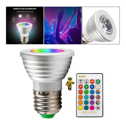 Imagem 8 de 9 de 02 X Lampada E27 Decorativa Rgb 16 Cores C/ Controle Remoto