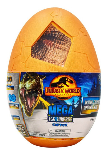 Jurassic World Captivz Edicion Mega Huevo Naranja Toymonster