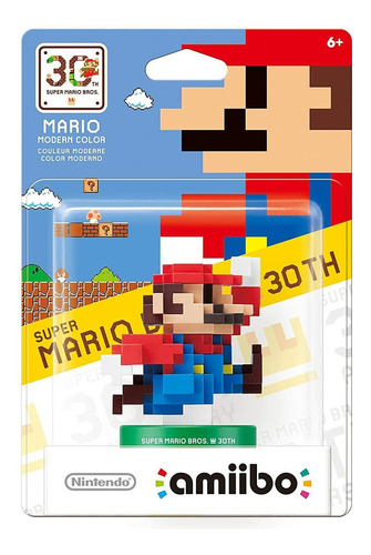 Amiibo Mario 8 Bit 30 Aniversario Modern Color