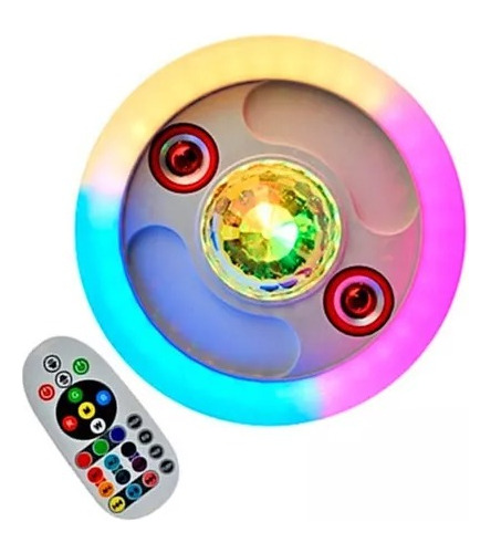 Bocina Compatible Bluetooth Con Foco Rgb 36w Equivale 210w