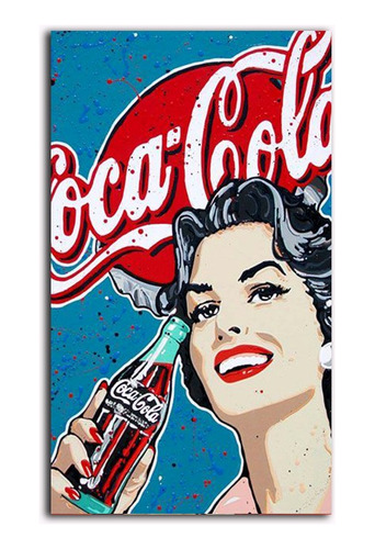 Cuadro Decorativo Coca Cola 29x50 Cm Anuncio Retro Arte 
