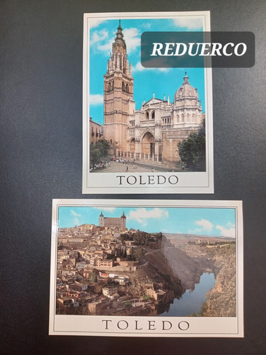 2 Postales Toledo España Años 90