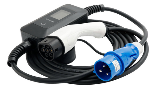Cargador Cee De 3 Pines Tipo 2 Ev, Ajustable, 32 A, Digital,