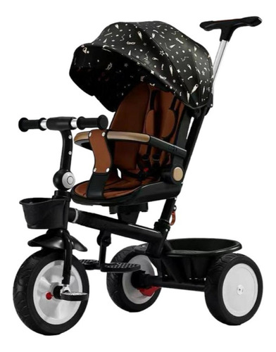 Triciclo Lubabycas 360° Multiposiciones Con Mesita Negro