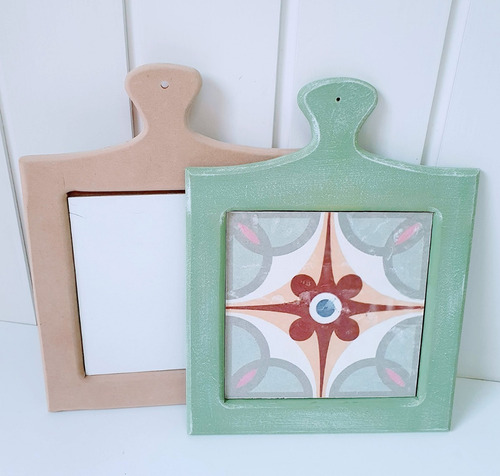 Imagen 3 de 3 de Tabla De Madera + Azulejo Laura Craft