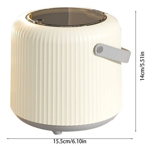 Cubo De Basura Limpio Para Escritorio Con Tapa, Oficina, Dor