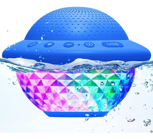 Altavoz Flotante Para Piscina Con Luces Led Coloridas, Altav